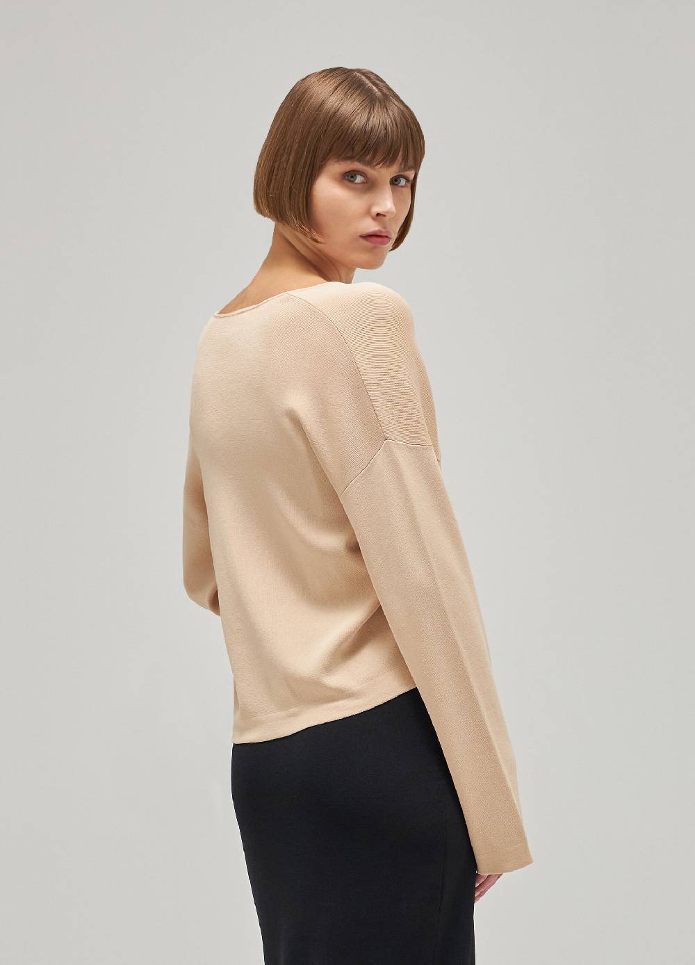 LES COPAINSMaglia Tricot Con Scollo A V In Misto Viscosa