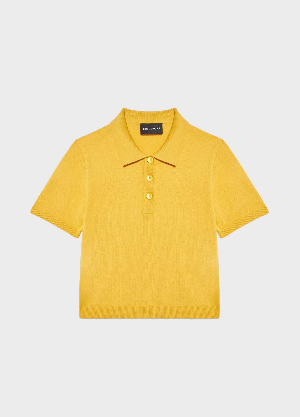 LES COPAINSPolo Tricot A Maniche Corte In Cotone E Seta