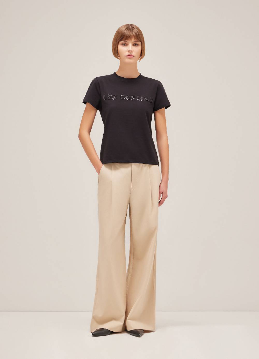 LES COPAINST-shirt a mezza manica in cotone stretch