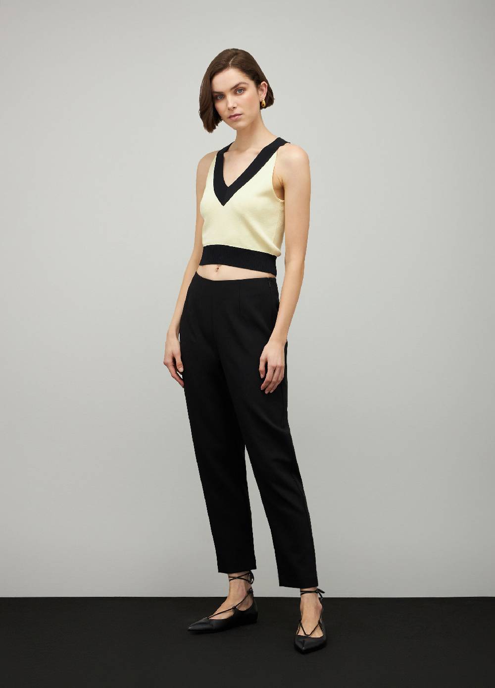 LES COPAINSTop tricot senza maniche in misto viscosa