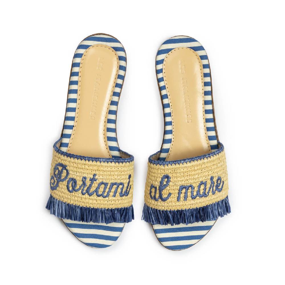 Les Italiennes Portami al Mare – Blu/Beige Rigato