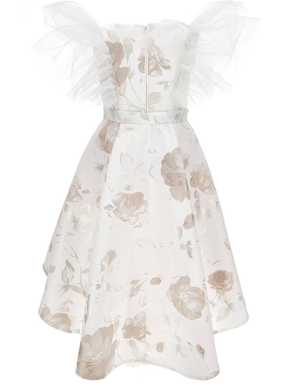 Monnalisa Abito Sunrise Mikado Tulle Con Gonna Removibile