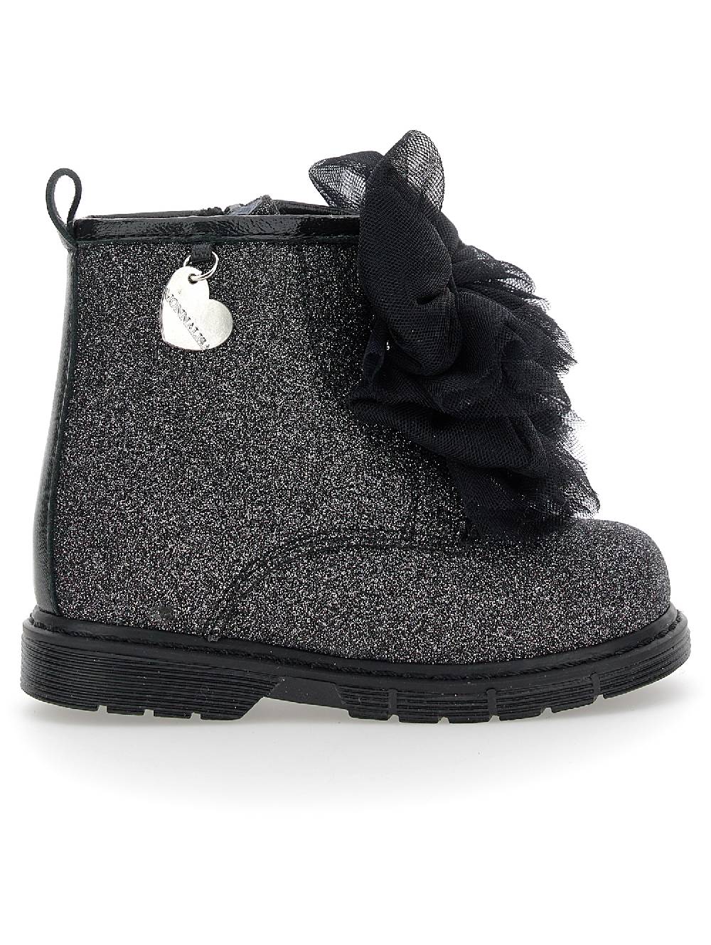 Monnalisa Anfibi glitter con fiocchi fodera montone