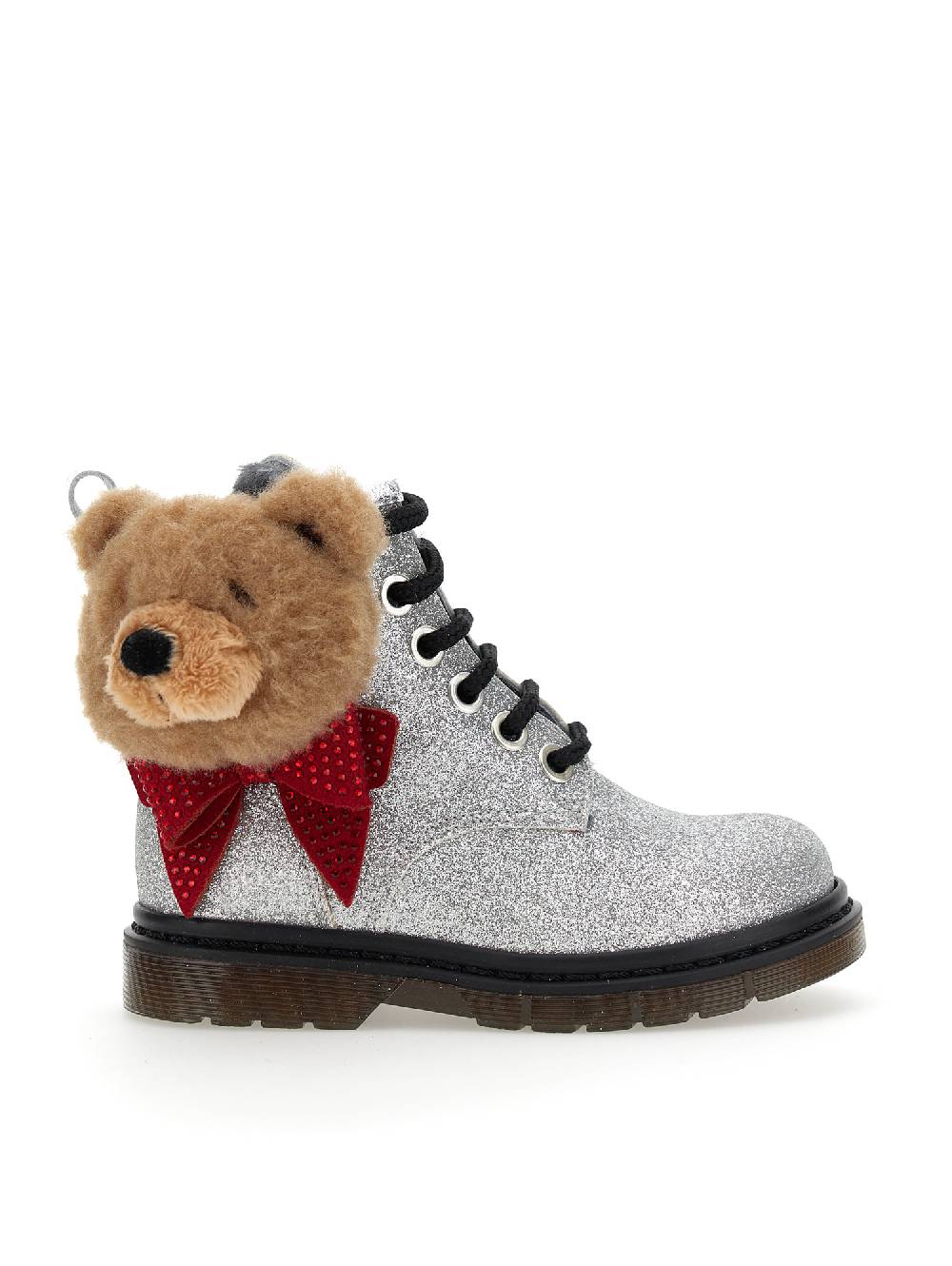 Monnalisa Anfibi glitter teddy con fodera in montone