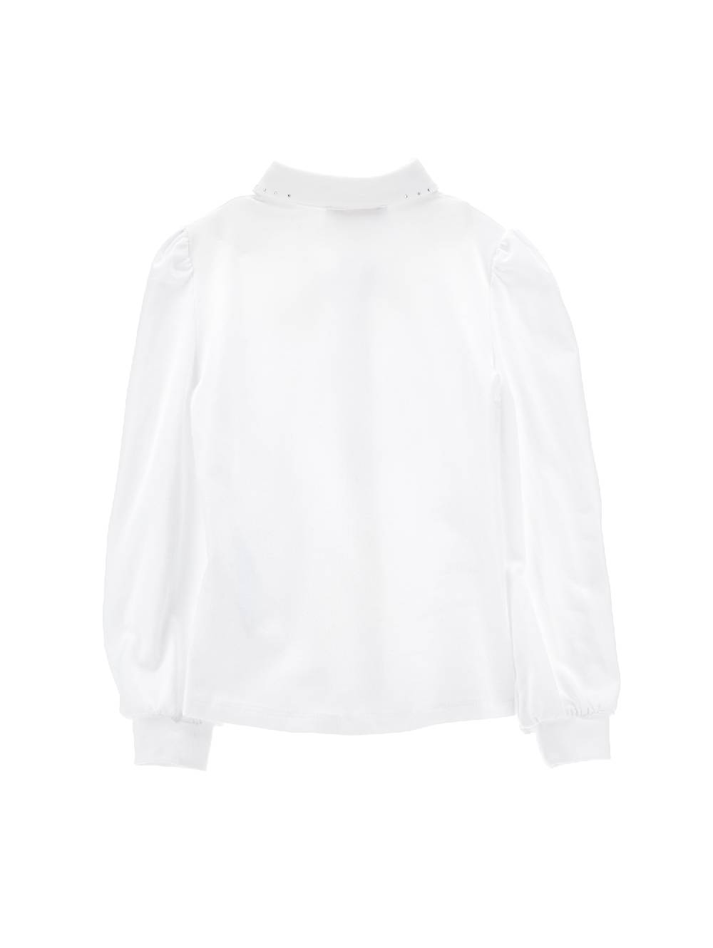 Monnalisa Camicia Cotone Organico Con Strass E Fiocco