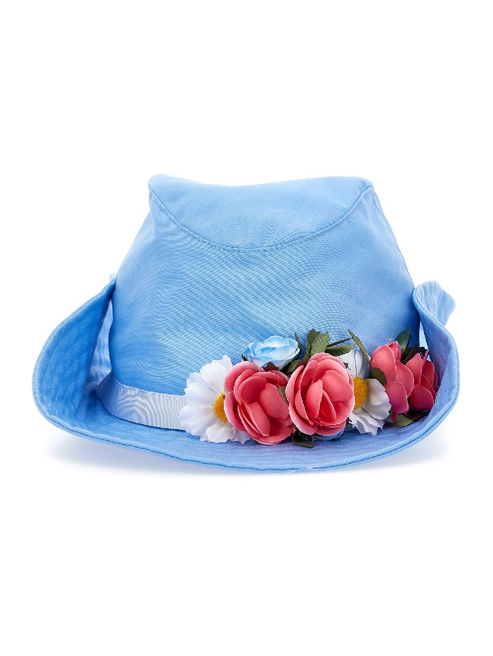 Monnalisa Cappello Gabardina Con Fiori E Borchiette