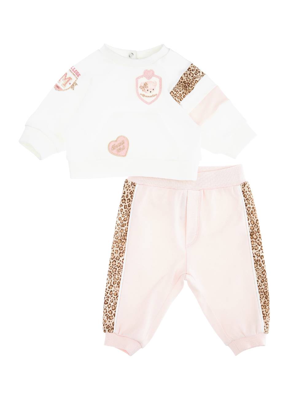 Monnalisa Completo neonata , due pezzi stampa animalier