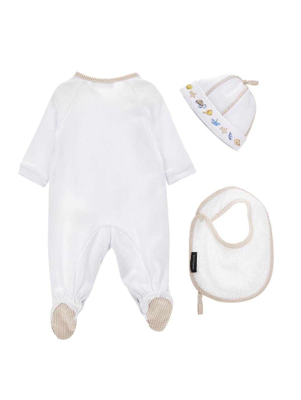 Monnalisa Completo Neonato, Tre Pezzi Cotone Mickey Mouse