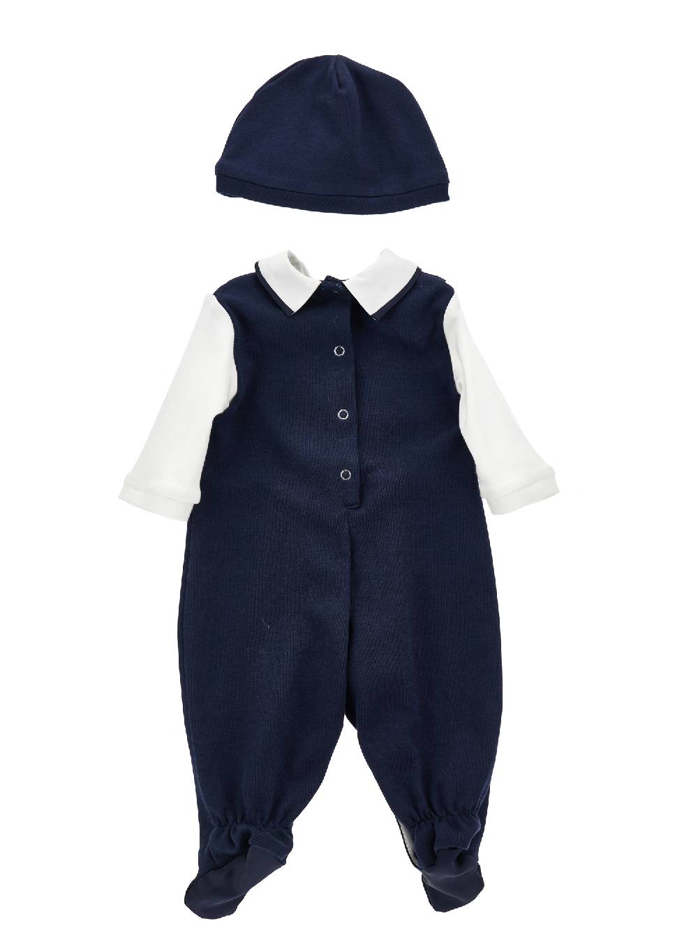 Monnalisa Completo Tutina Elegante Con Cuffietta E Papillon