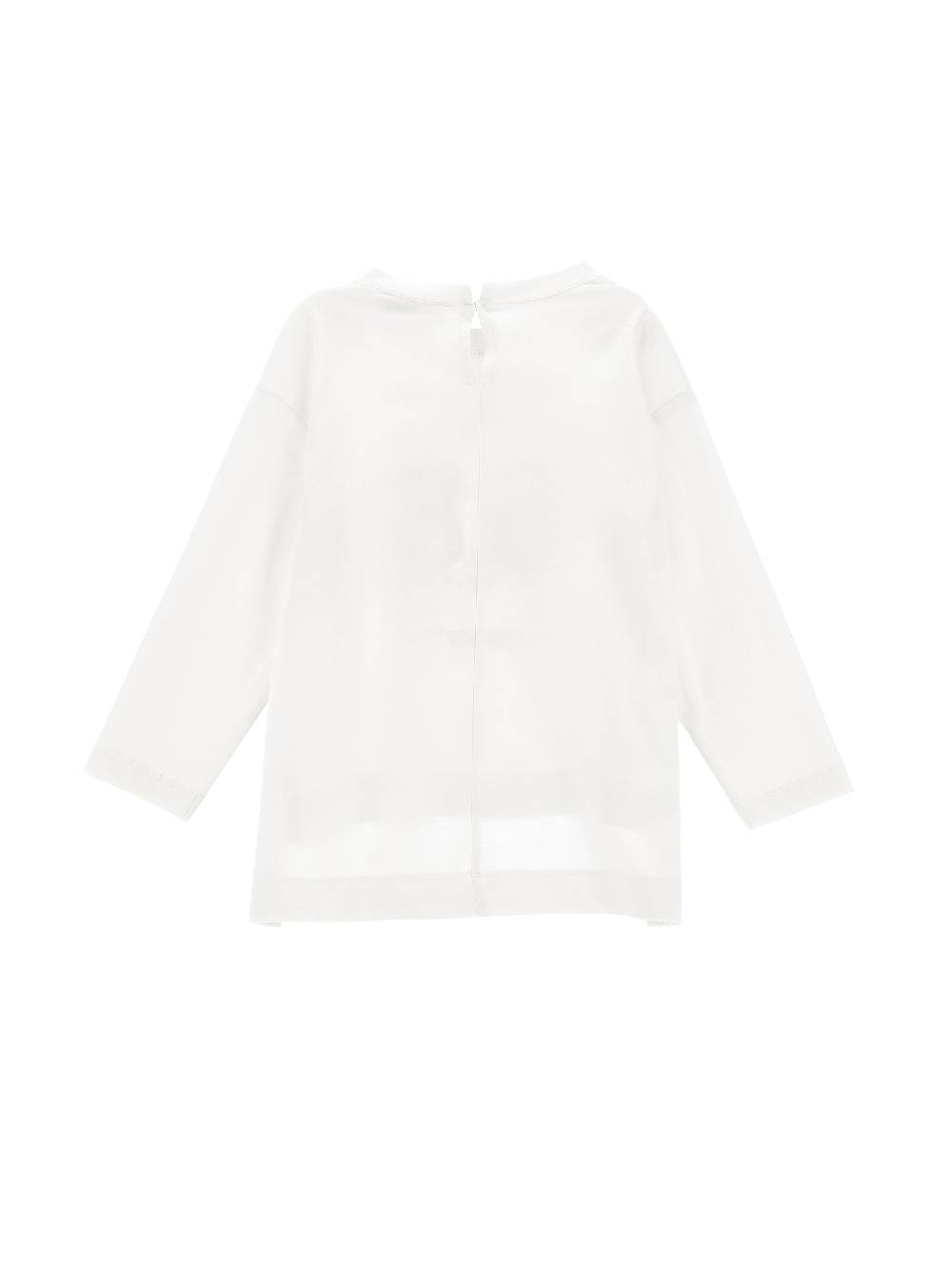 Monnalisa Maxi T-shirt Cotone Con Strass E Spacchetti