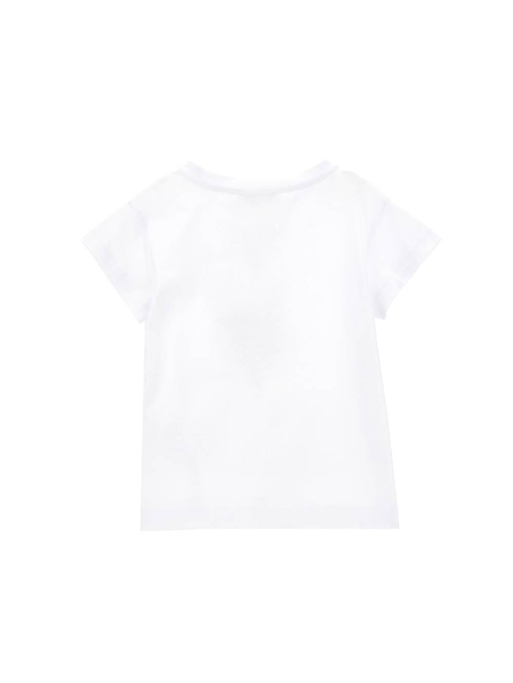 Monnalisa Maxi T-shirt Jersey Con Ciliegia In Tulle