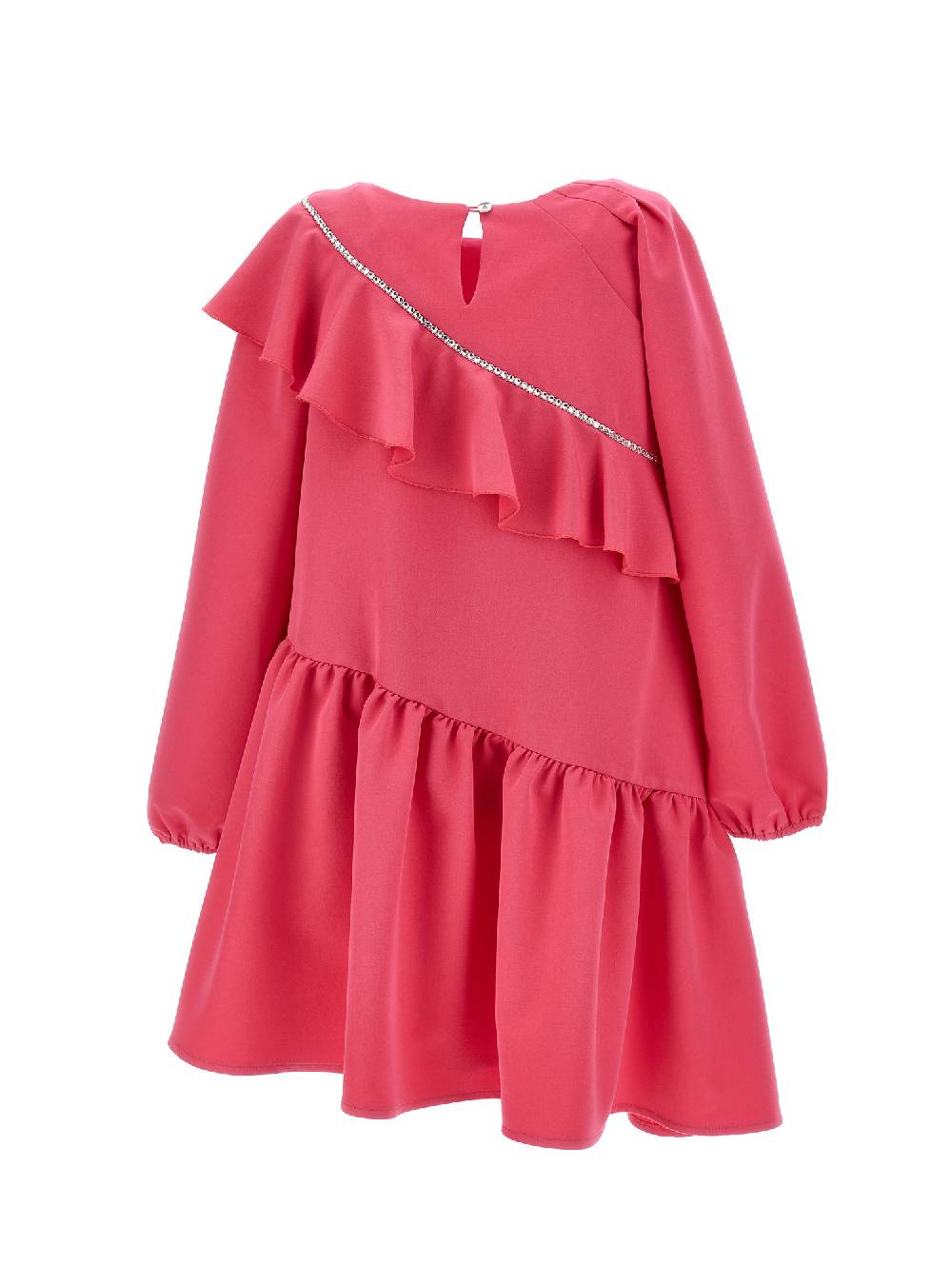 Monnalisa Abito Asimmetrico Con Strass