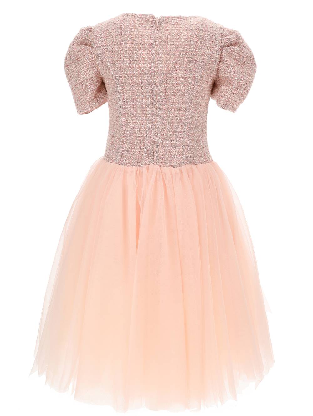 Monnalisa Abito Bouclé Lurex Rose