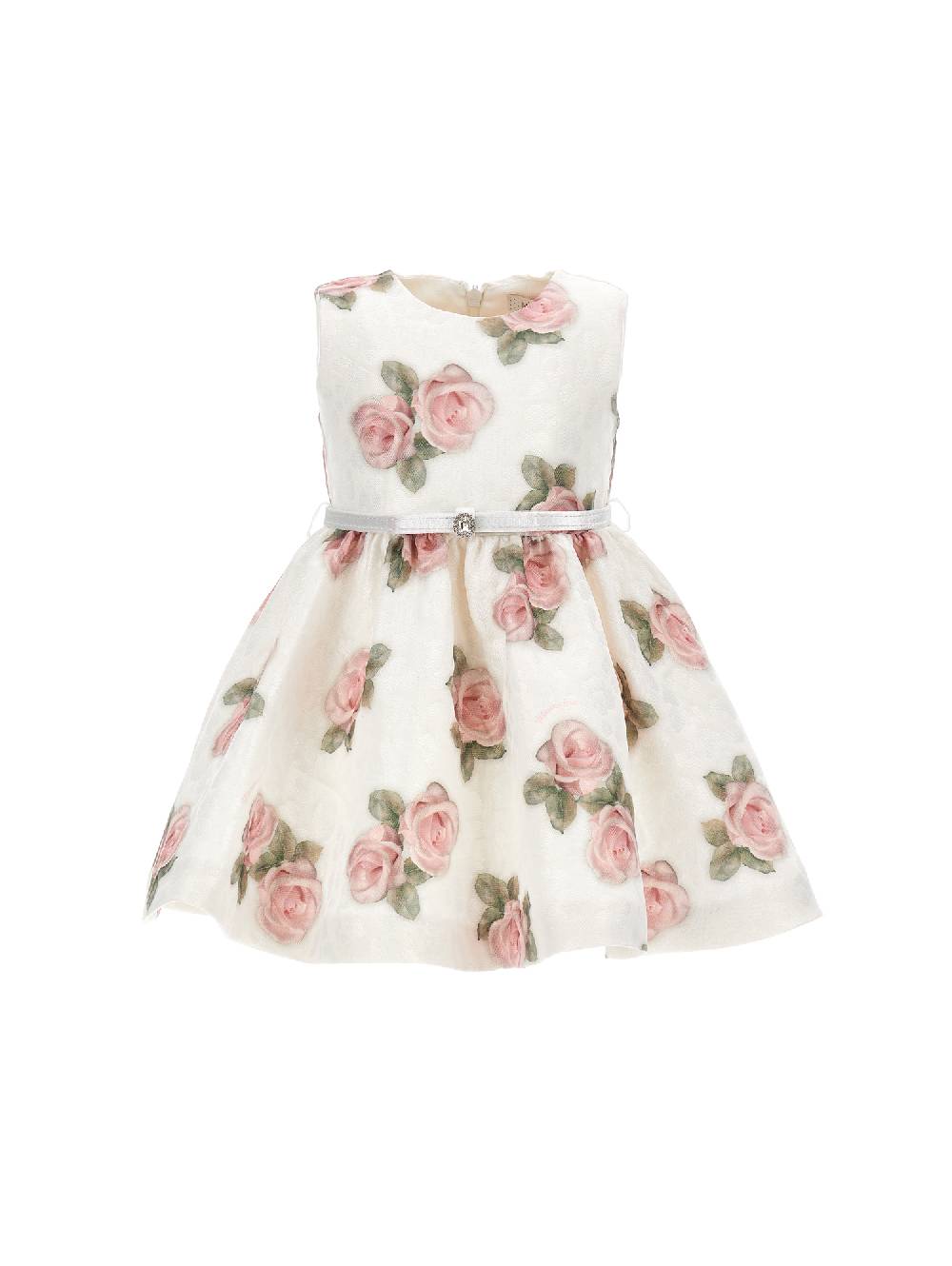 Monnalisa Abito broccato con rose