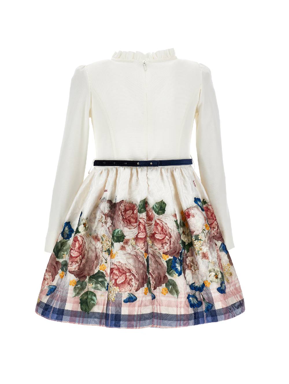 Monnalisa Abito Broccato Rose Barocche