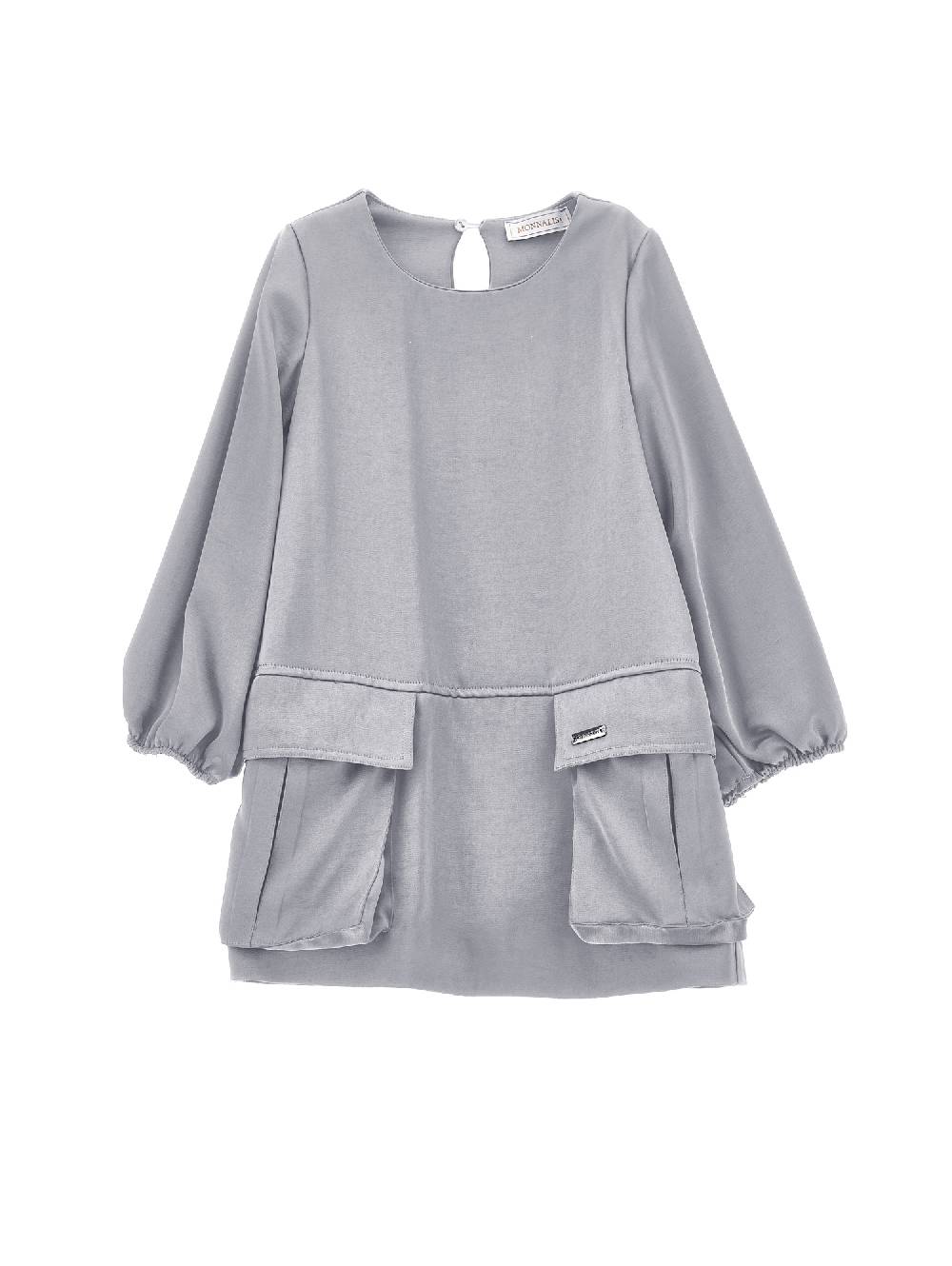 Monnalisa Abito cargo raso chic