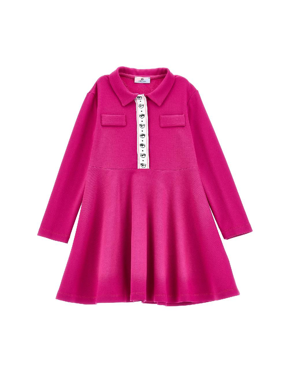 Monnalisa Abito con colletto CF Iconic Logo