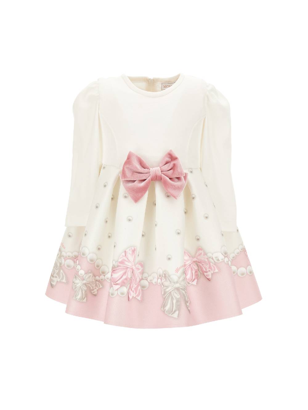 Monnalisa Abito con maxifiocco in velluto