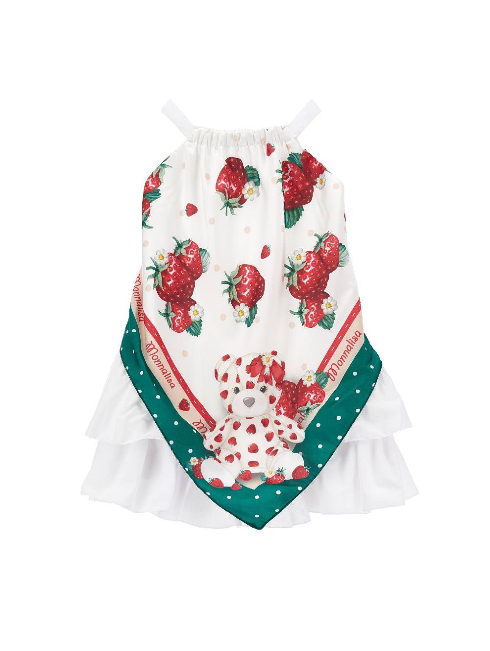 Monnalisa Abito con spalline e inserto foulard