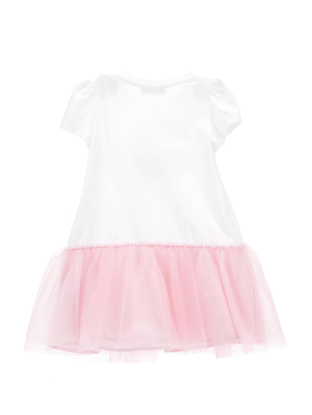 Monnalisa Abito Cotone Con Ciliegie Ricamate