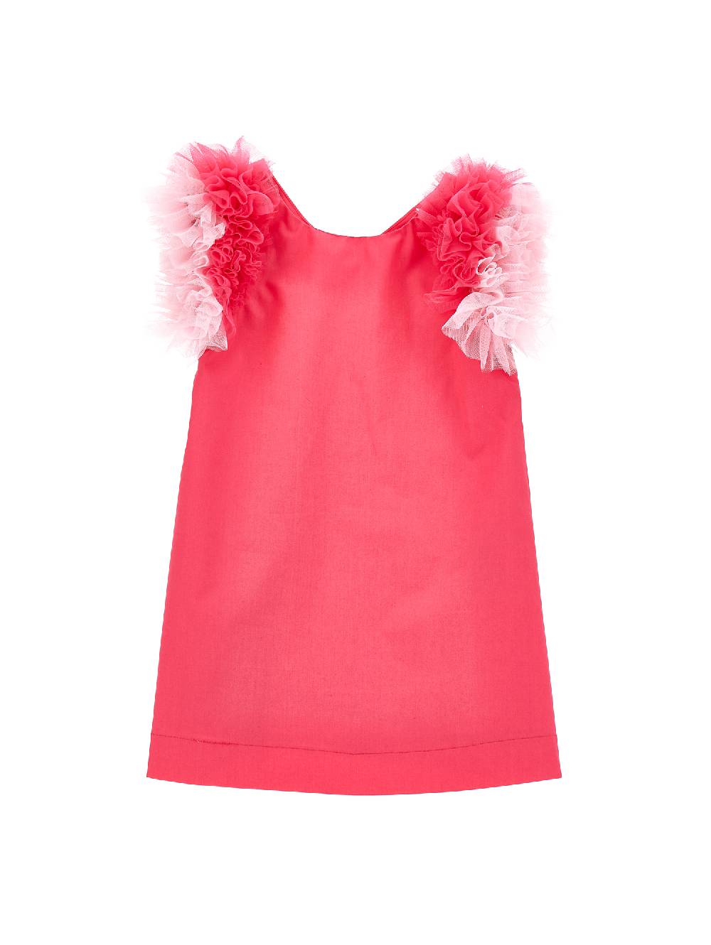 Monnalisa Abito cotone giromanica tulle