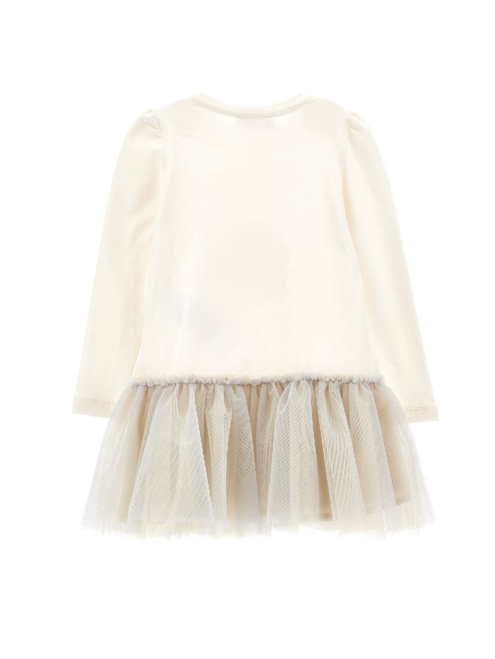 Monnalisa Abito Cotone Organico Con Tulle