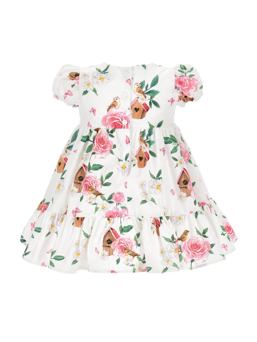 Monnalisa Abito Cotone Stampa Floreale