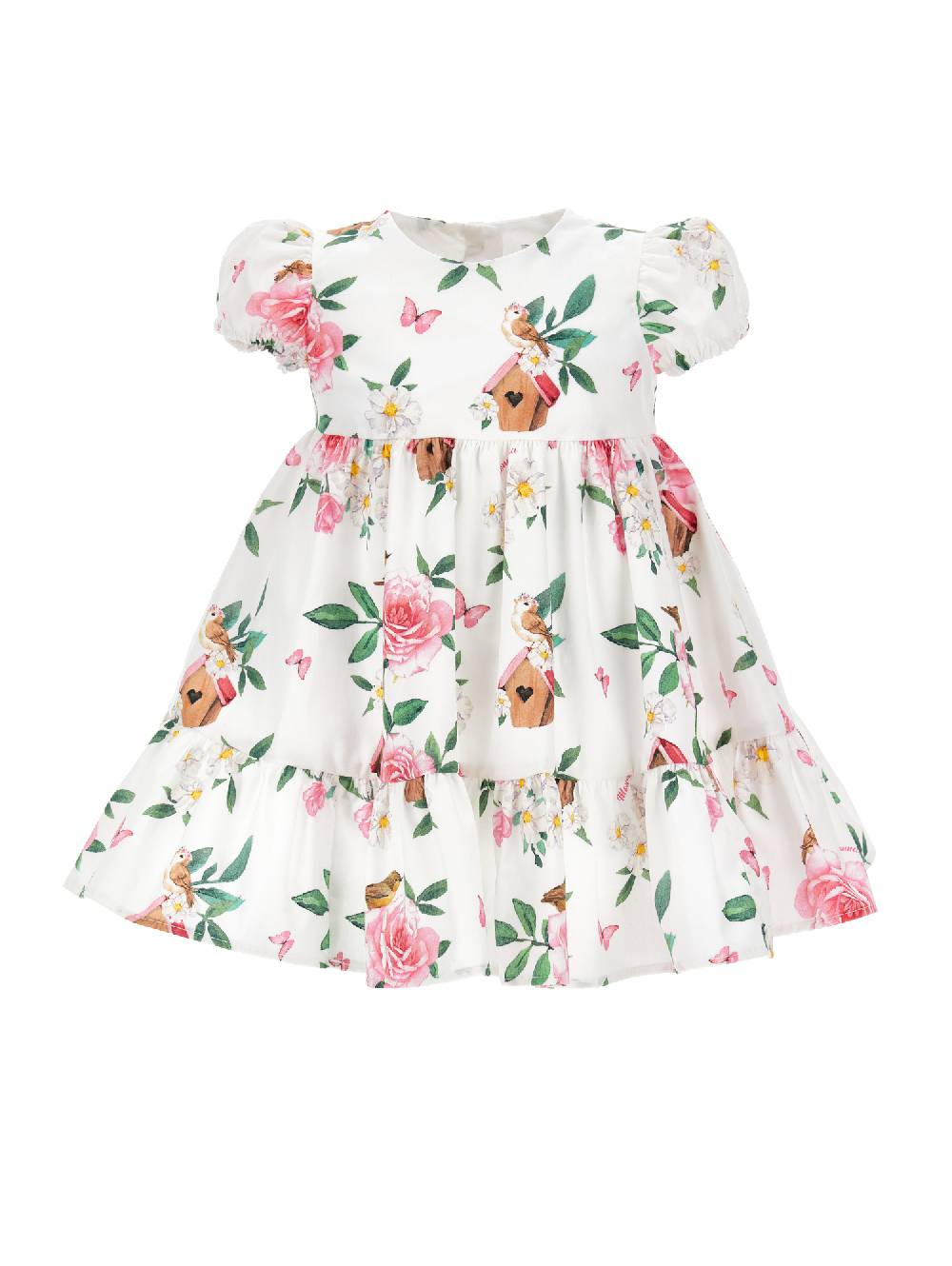 Monnalisa Abito cotone stampa floreale