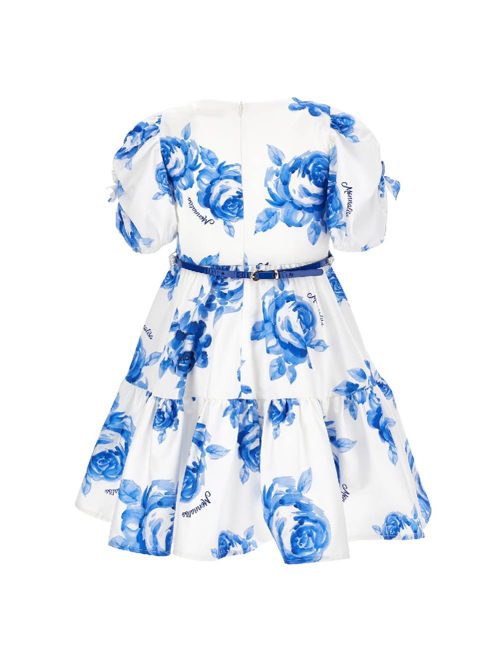 Monnalisa Abito Cotone Stampa Rose