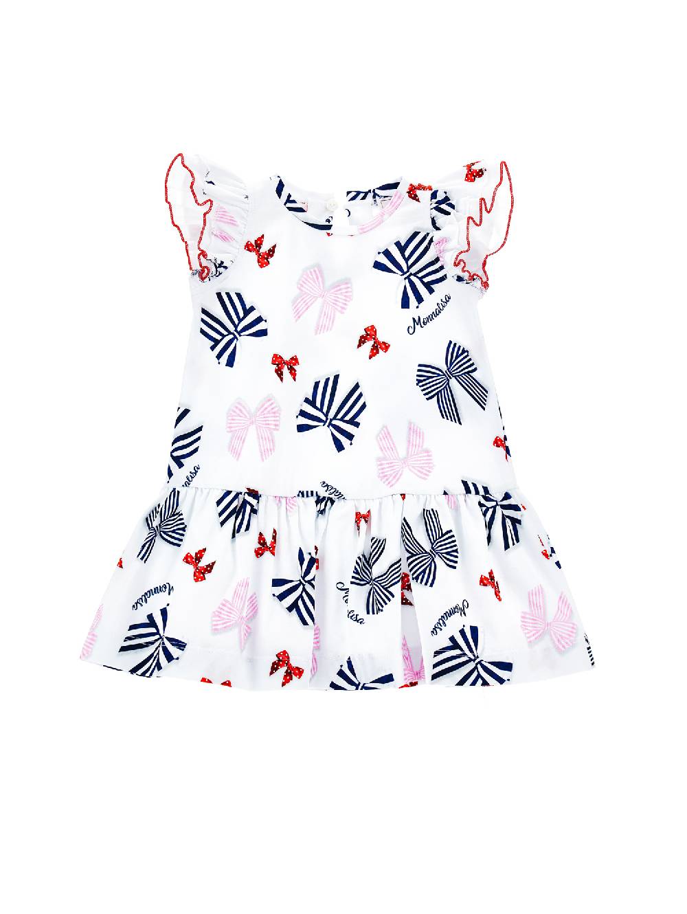 Monnalisa Abito cotone vita bassa