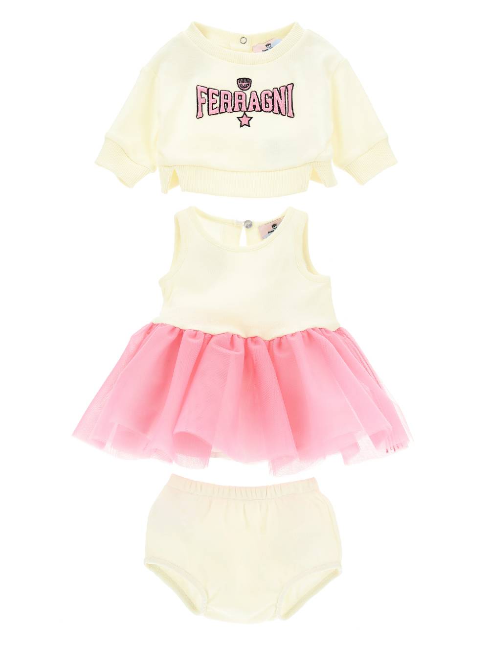 Monnalisa Abito Felpa E Tulle CF Ferragni Stretch