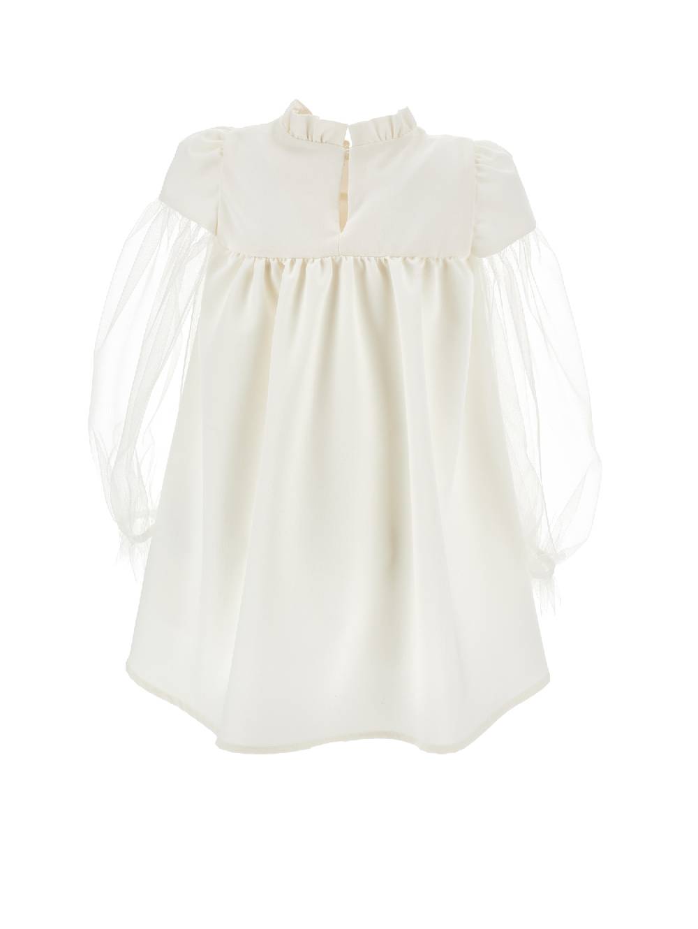 Monnalisa Abito Frescolana Maniche Tulle