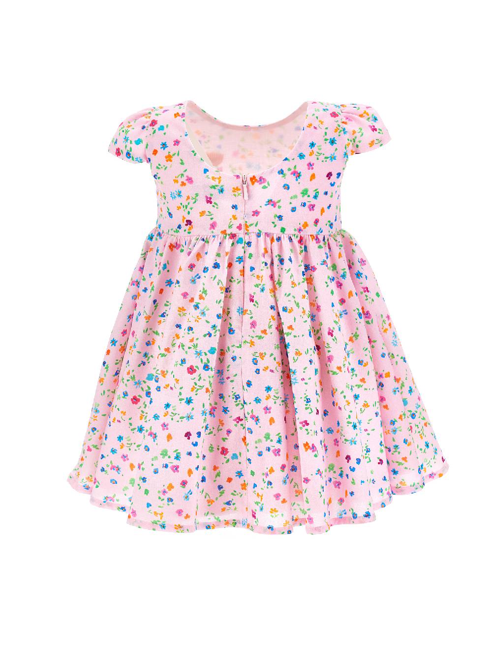 Monnalisa Abito In Mussola CF Flower Print