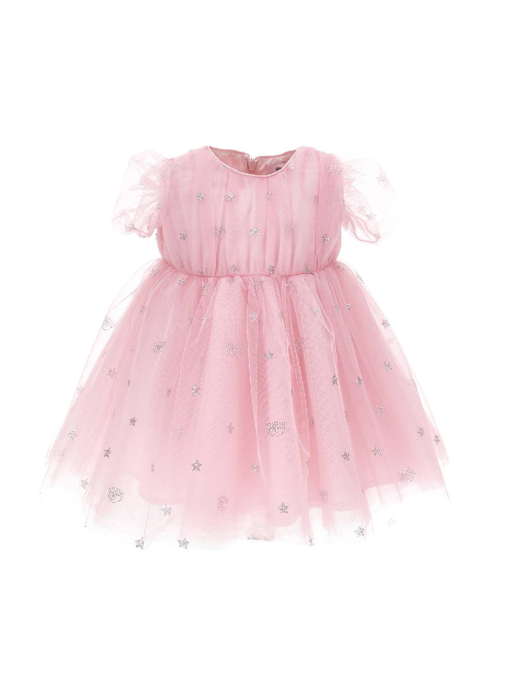 Monnalisa Abito in tulle Logomania all over