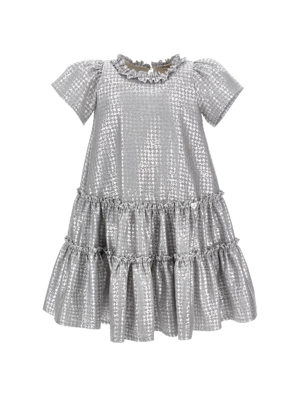 Monnalisa Abito jacquard pied de poule