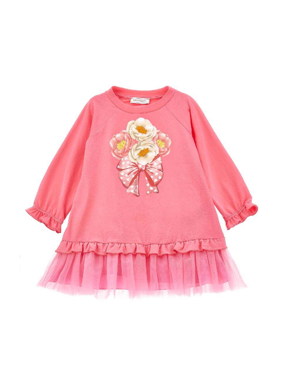 Monnalisa Abito jersey a vita bassa