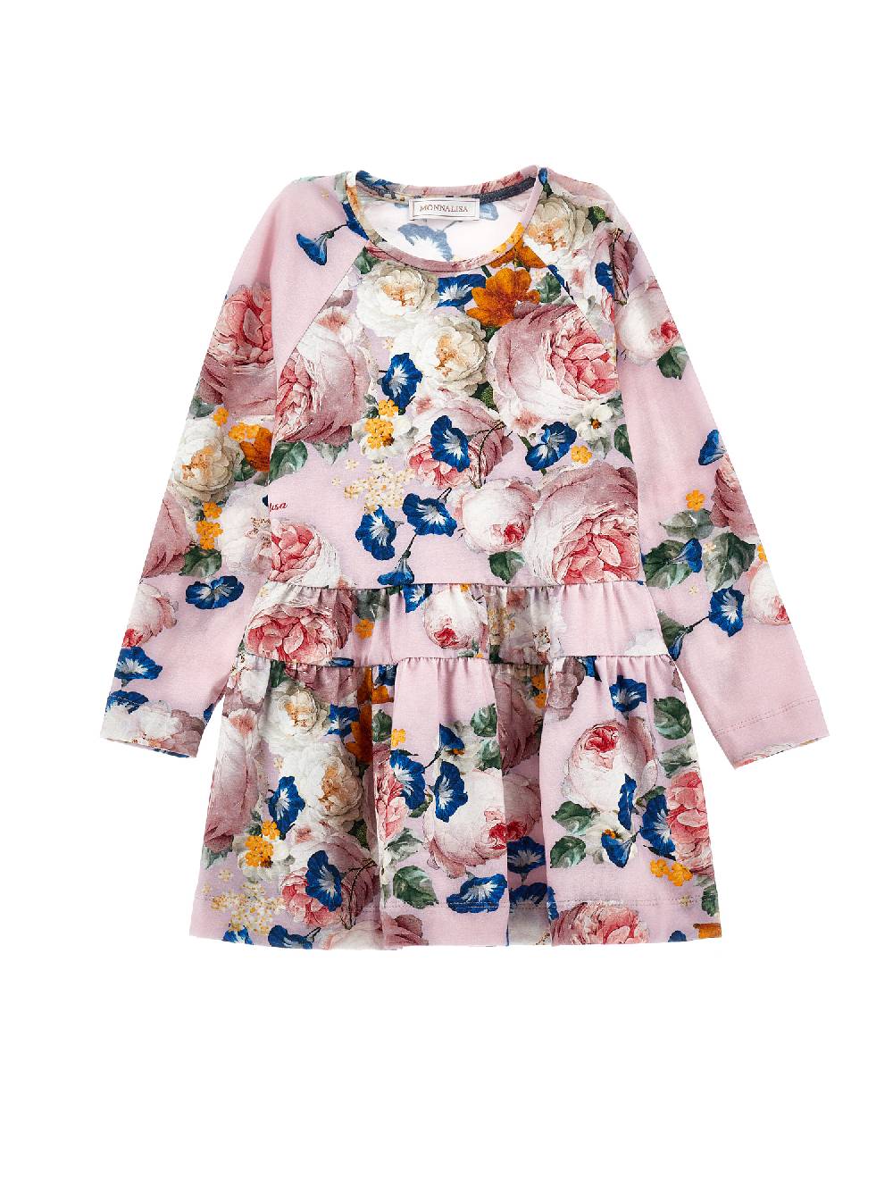 Monnalisa Abito jersey rose barocche