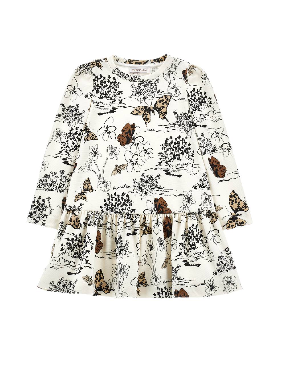 Monnalisa Abito jersey stampa toile de jouy