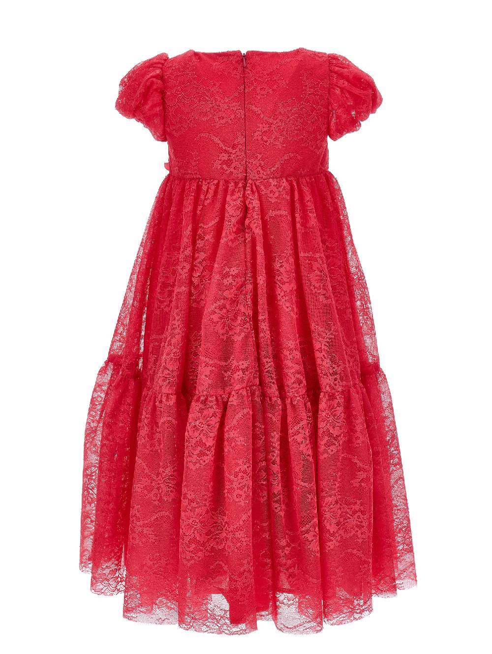 Monnalisa Abito Lungo Pizzo Chantilly