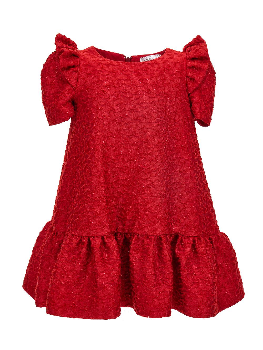 Monnalisa Abito matelassè lurex logato