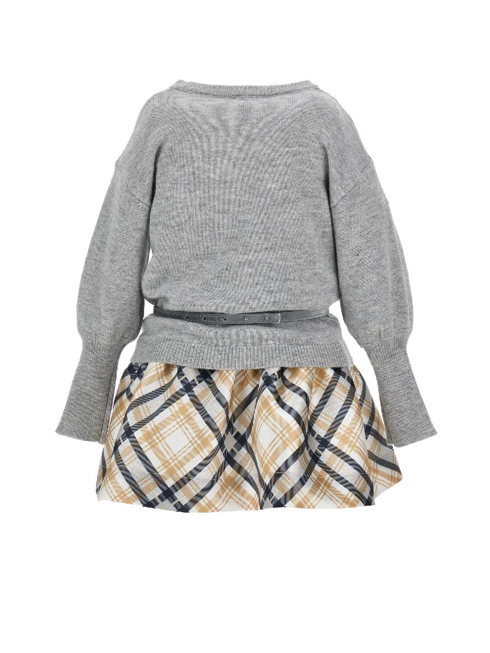 Monnalisa Abito Mikado Tartan