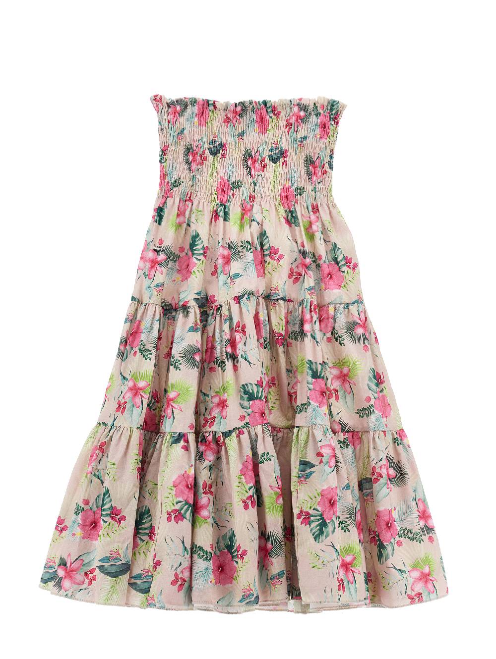 Monnalisa Abito Mussola Arricciato Jungle