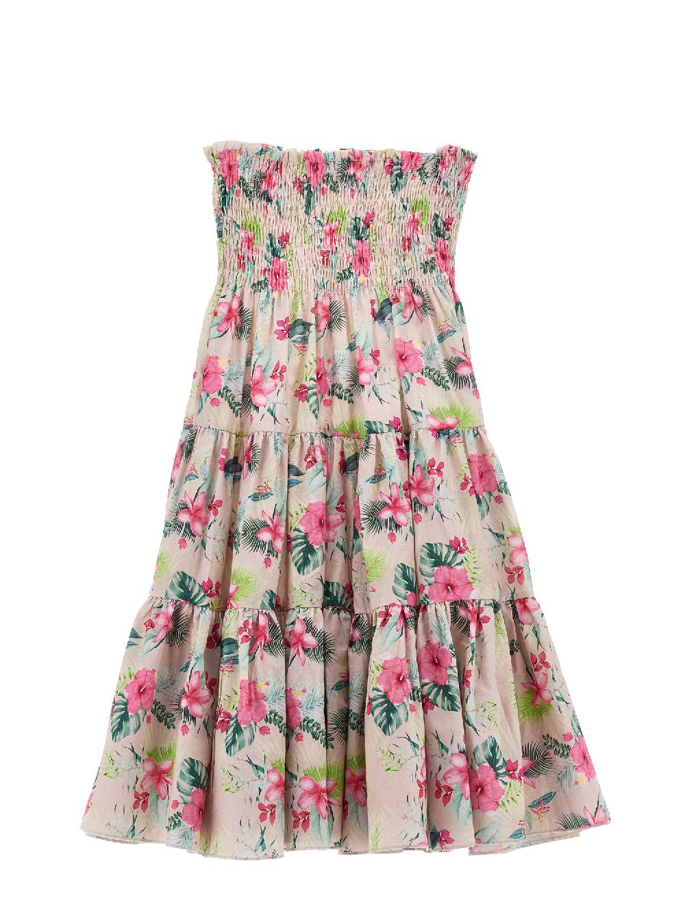 Monnalisa Abito mussola arricciato jungle