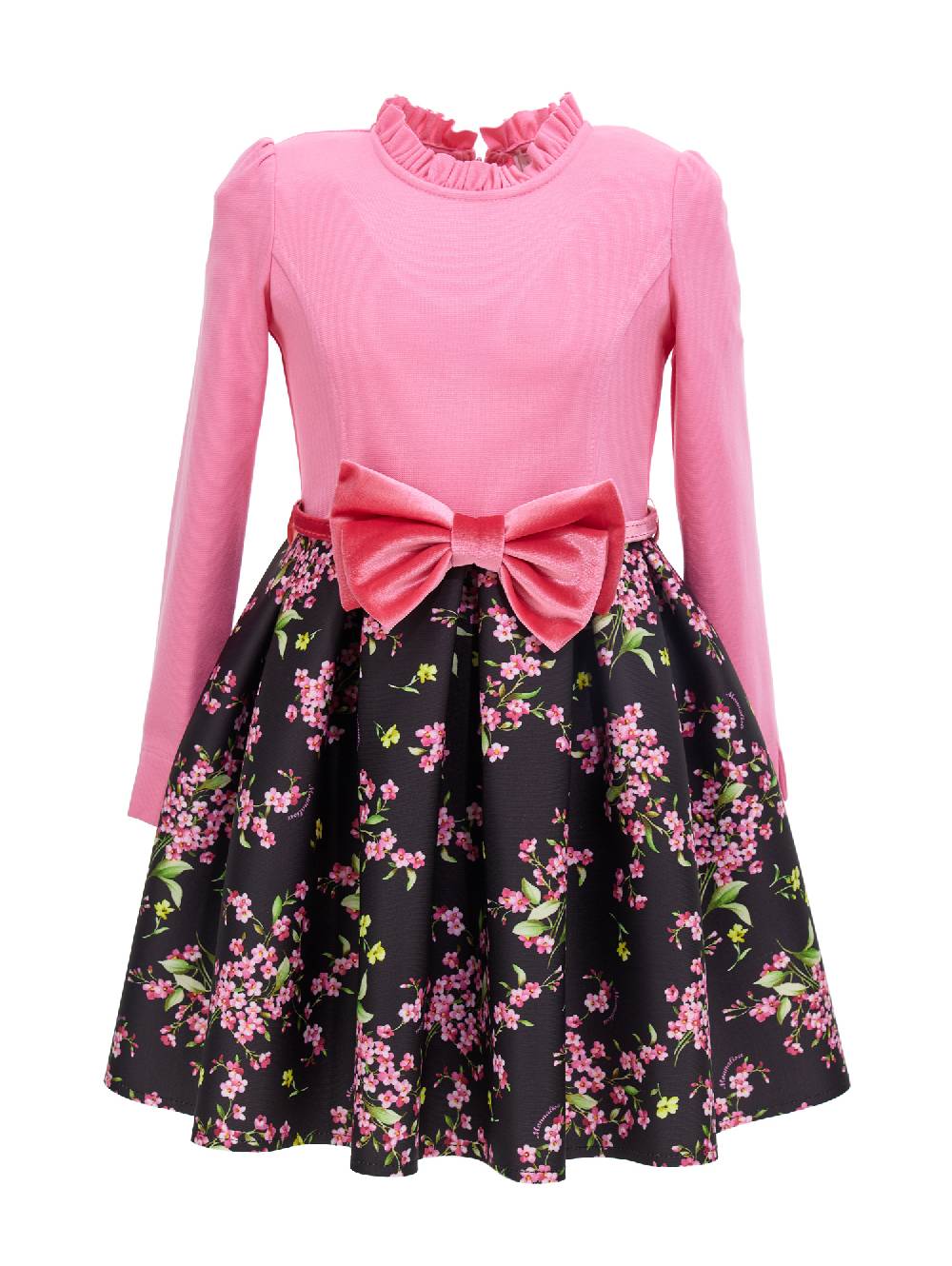 Monnalisa Abito neoprene gonna fiori