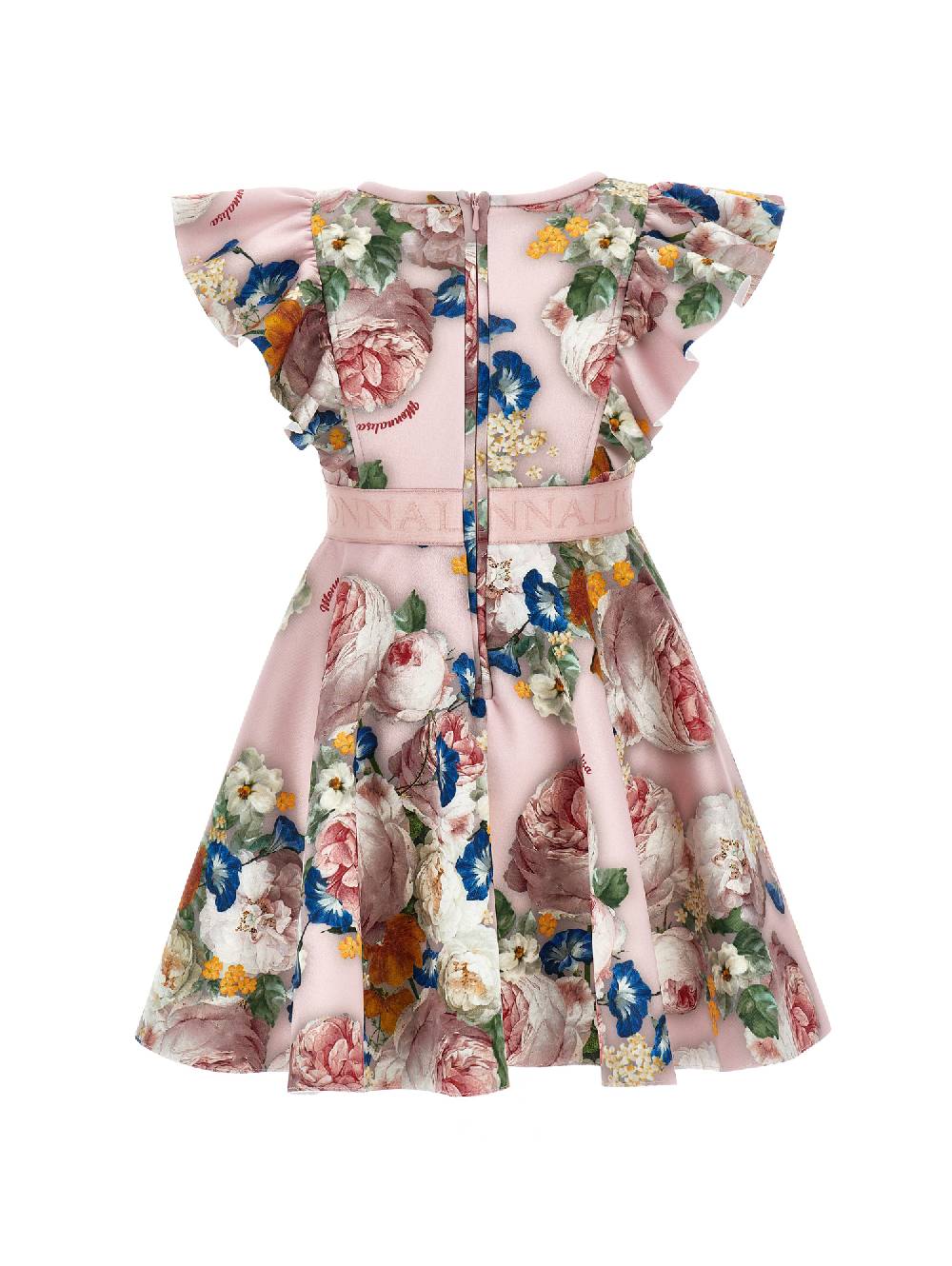 Monnalisa Abito Neoprene Rose Barocche