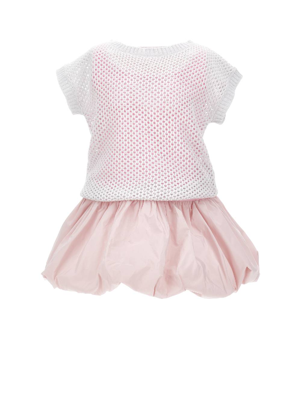 Monnalisa Abito palloncino con top in rete