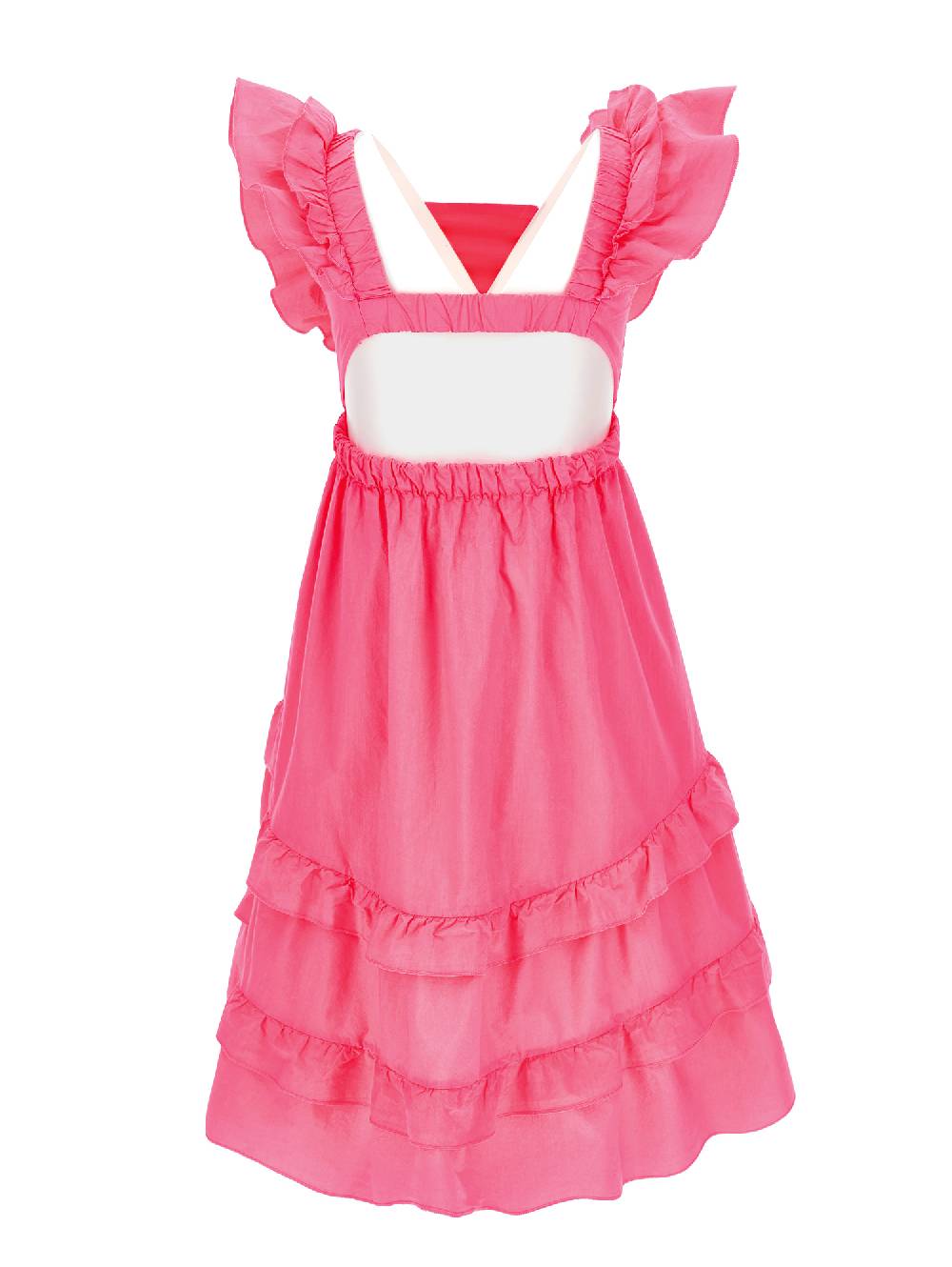 Monnalisa Abito Popeline Con Galette