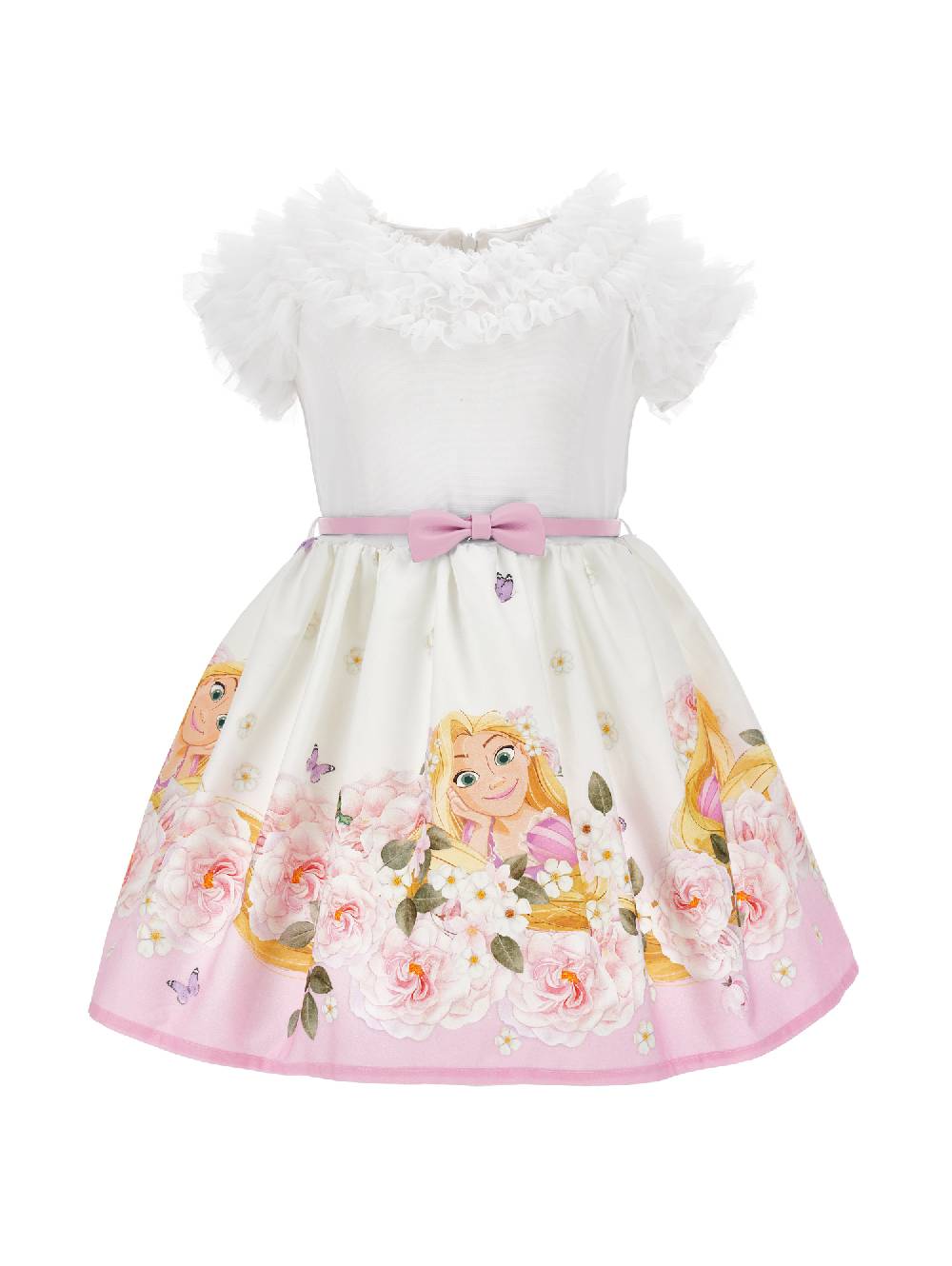 Monnalisa Abito popeline tulle Rapunzel