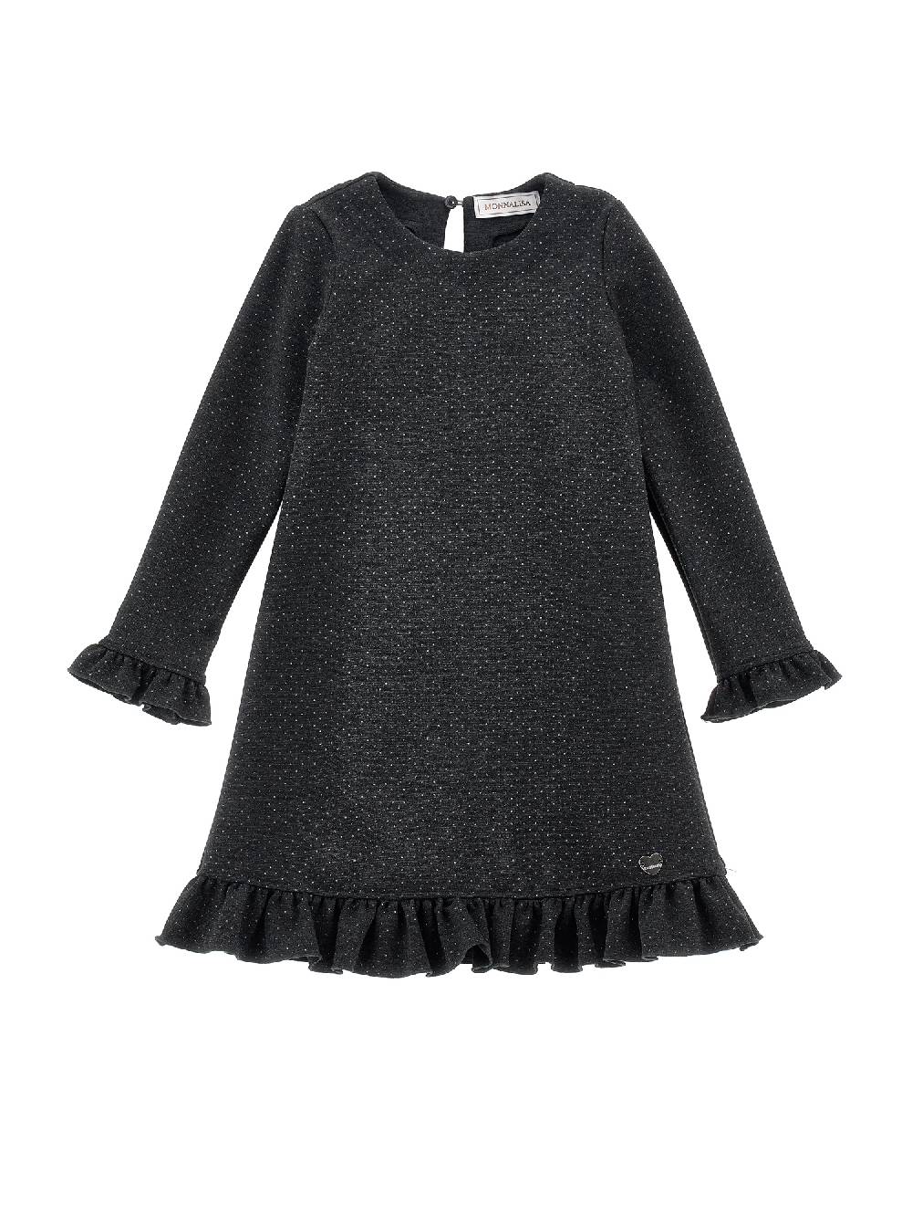 Monnalisa Abito punto Milano pois glitter