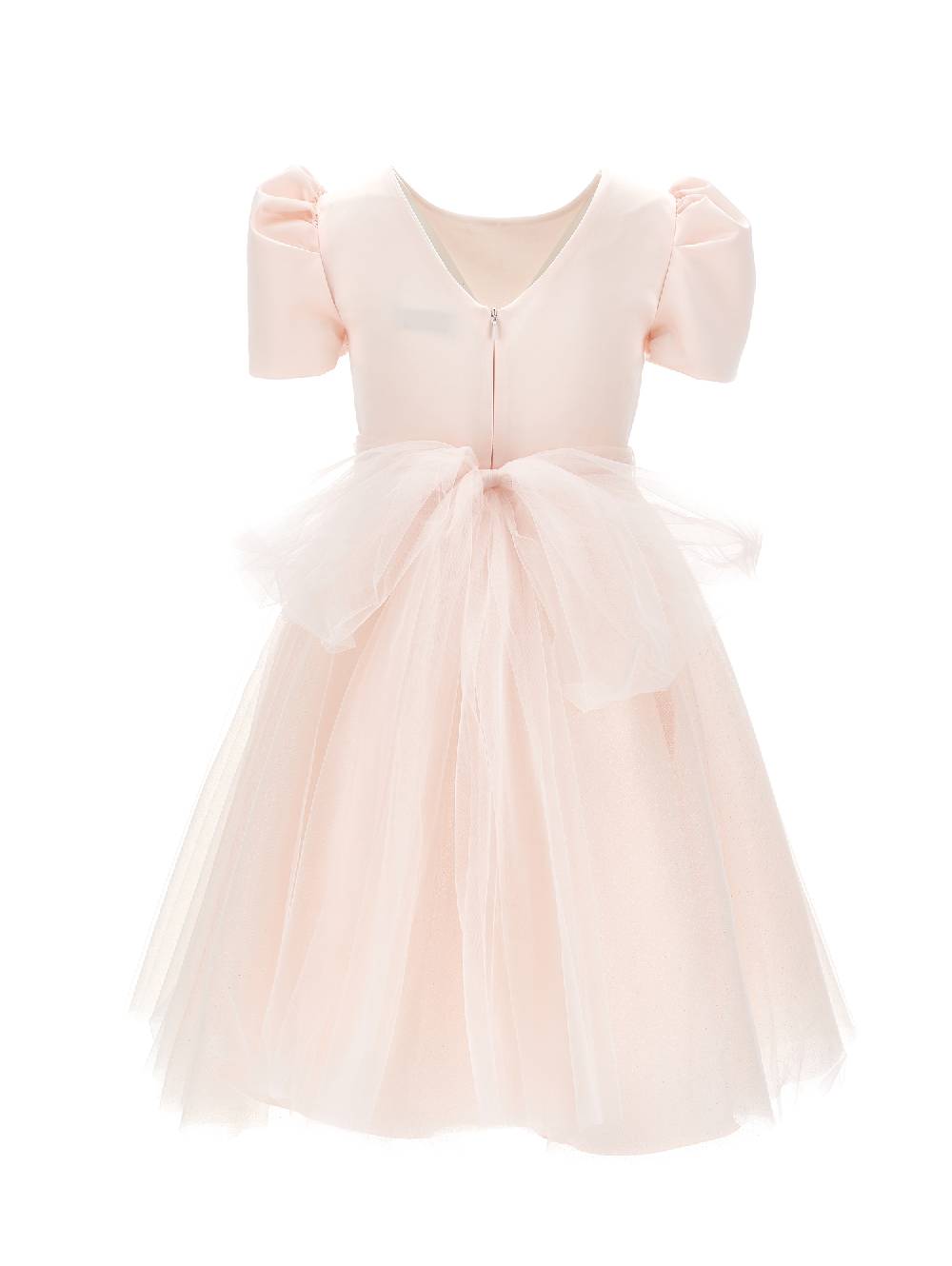 Monnalisa Abito Raso Duchesse E Tulle Glitter